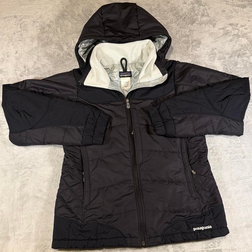 90s Vintage Patagonia Insulated Hooded Jacket | Black | Small